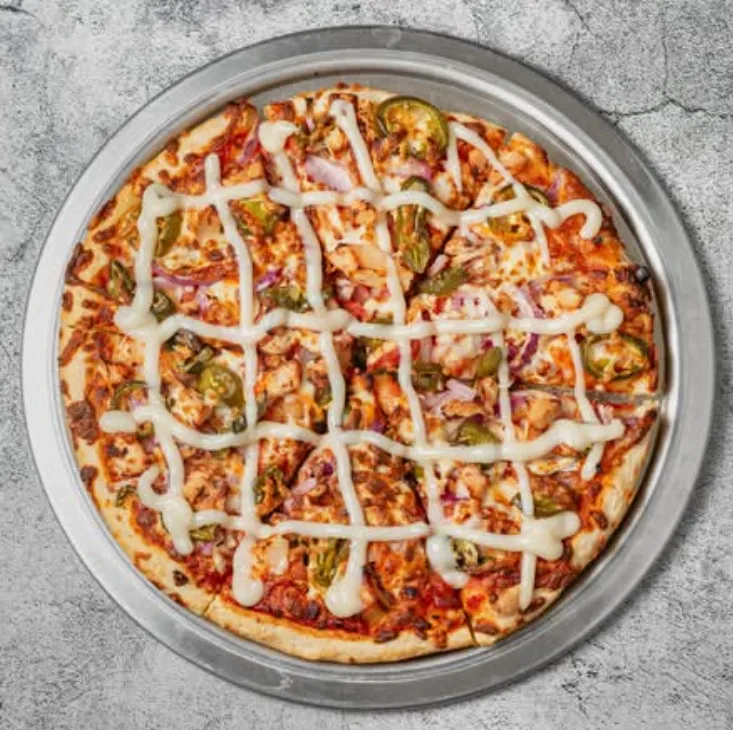 Fresh Tandoori Chicken Pizza at V Trail Pizza in Clareview, Edmonton